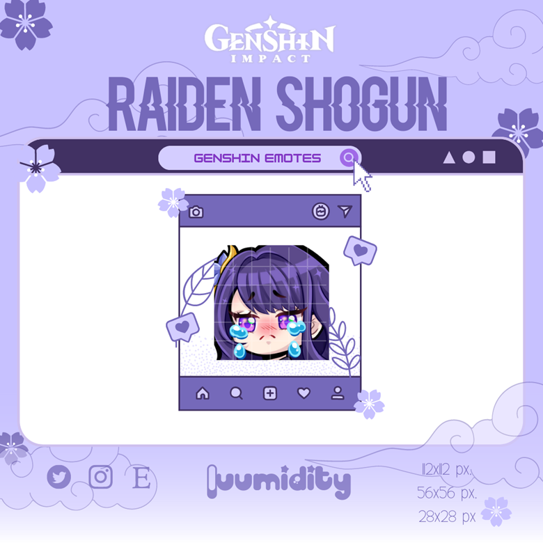 Twitch Emote Shogun Raiden Genshin. Streamer/ Discord/ Stream