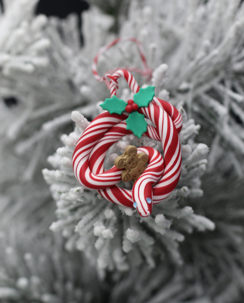 ~FREE US SHIPPING~ (A)Polymer Clay Candy Cane Snake Ornament - Tangible ...