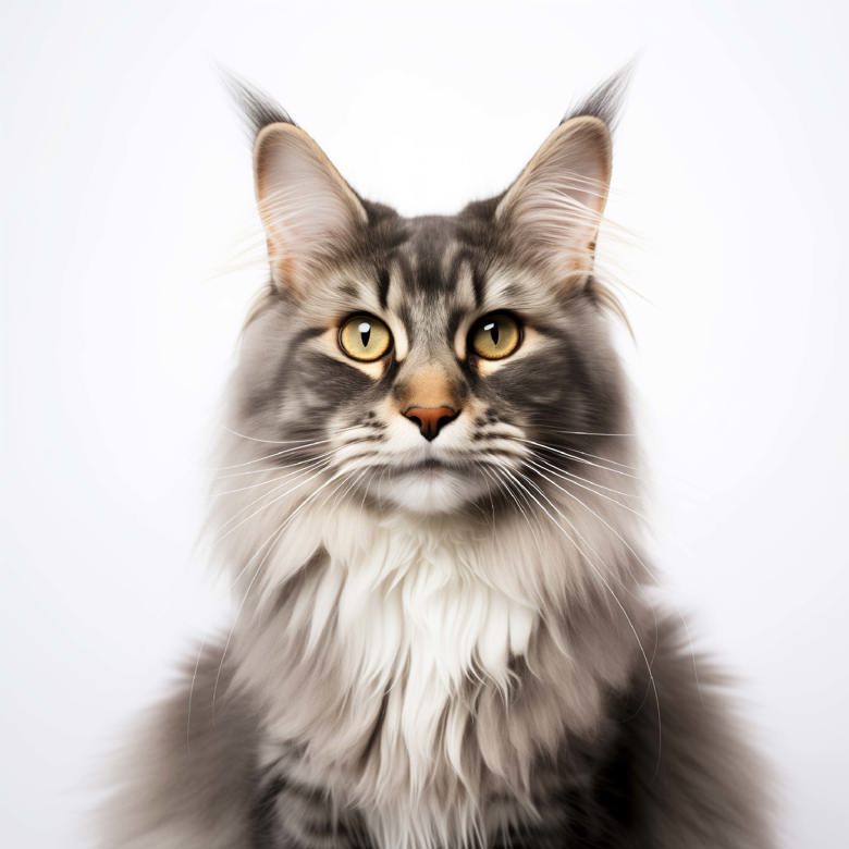 Maine Coon Adorable Kitten with Fluffy Fur - Stock photo - flowtrume's ...