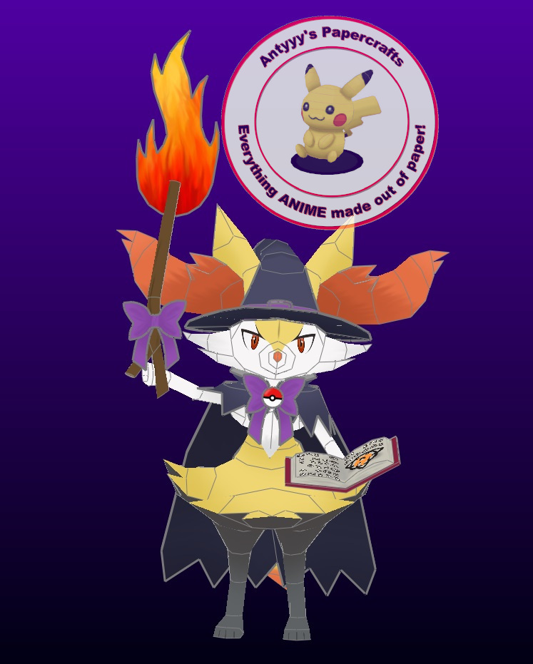 Pokemon - Witch Braixen Papercraft - Antyyy's Ko-fi Shop - Ko-fi ️ ...