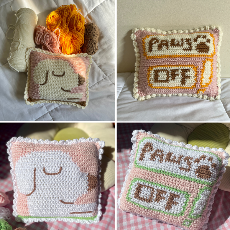 Sleeping Snoozy, Crochet Pillow Pattern