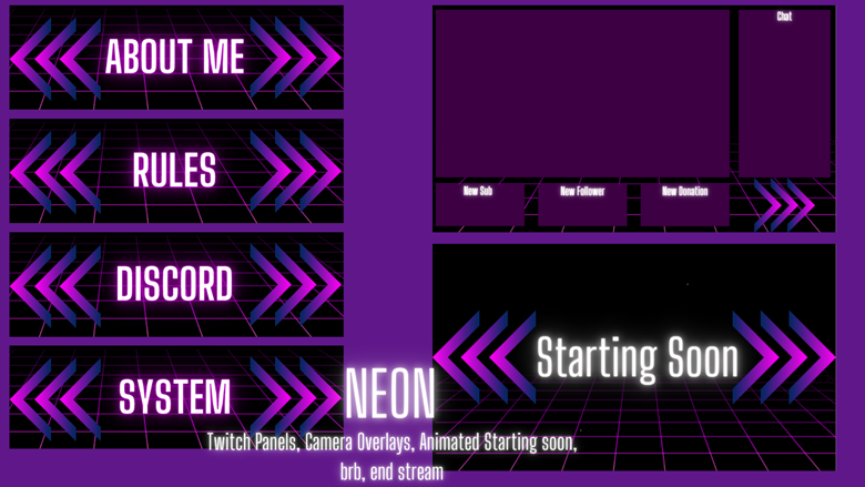 Neon Twitch Graphics - DizzyMissLizzy's Ko-fi Shop - Ko-fi ️ Where ...