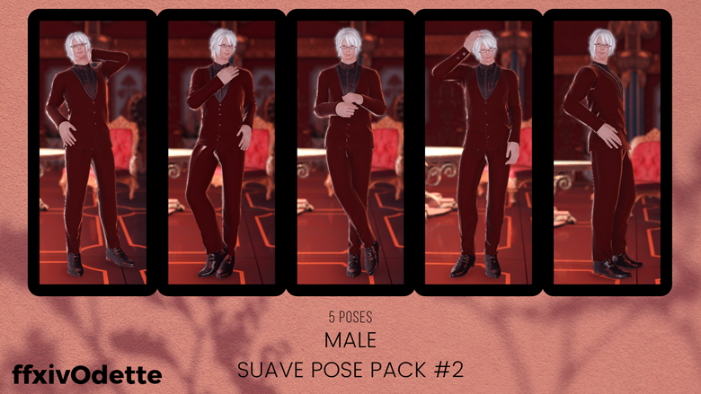 Elegance - Male: Suave Poses (15) - FfxivOdette's Ko-fi Shop - Ko-fi ️ ...