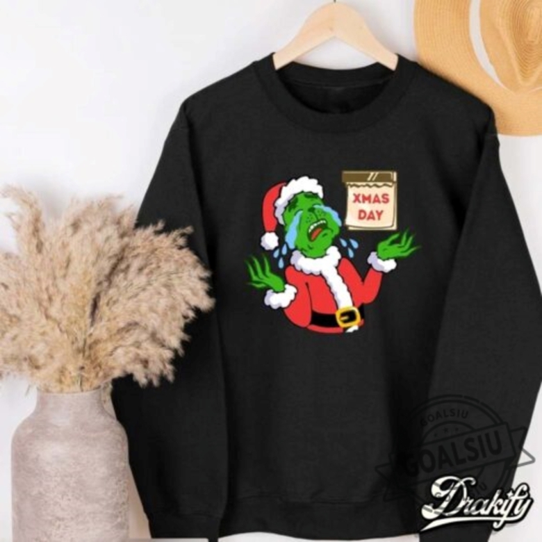 Christmas Santa Crying Grinch Family Matching Sweatshirt - Ko-fi ️ ...