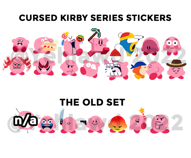 Cursed Kirby Stickers - Yehlawd's Ko-fi Shop - Ko-fi ️ Where creators ...