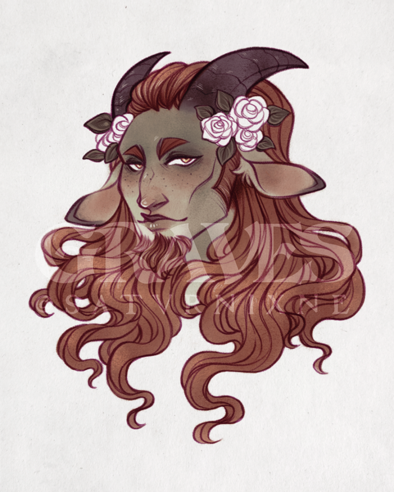 Spring Faun / Satyr Character Design Portrait (Adoptable) - Graves's Ko ...