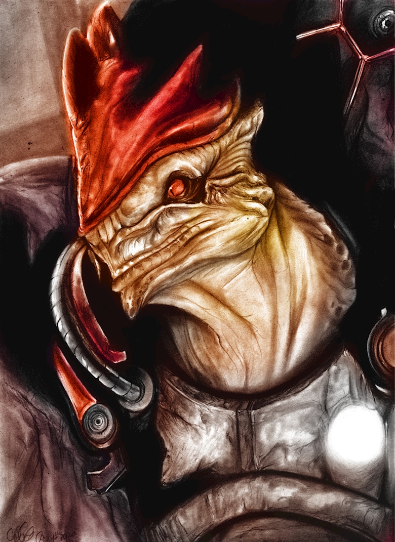 Wrex Mass Effect Pencil Art Original Artprints Castys Ko Fi Shop Ko Fi ️ Where Creators 