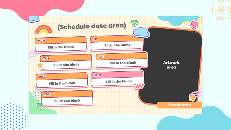 F2u Decorative Stream Schedule Panels Nekogitans Ko Fi Shop Ko