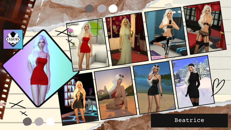 Premium Sim Beatrice Mantovani Luxury Sims s Ko fi Shop