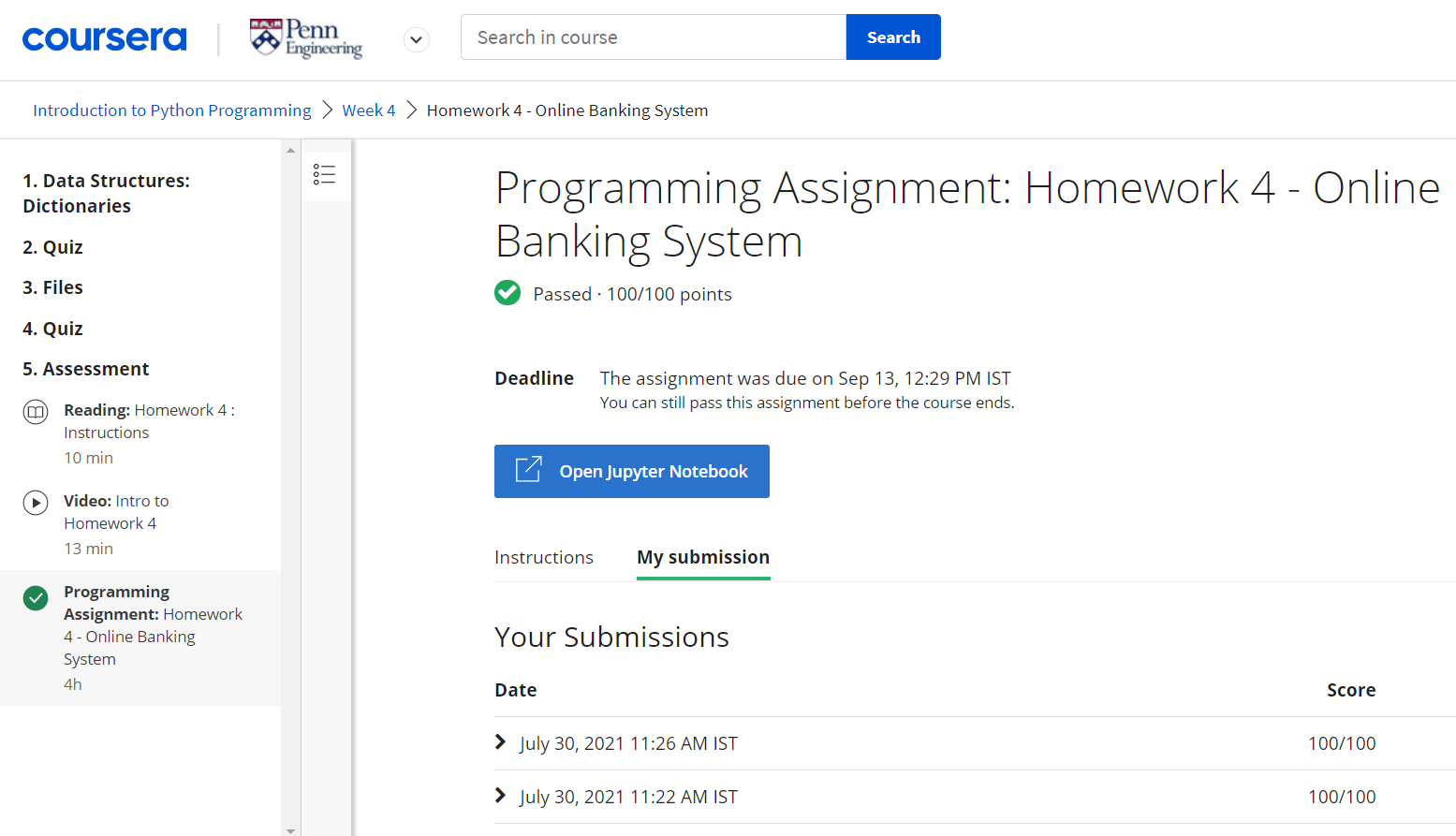 homework 4 online banking system