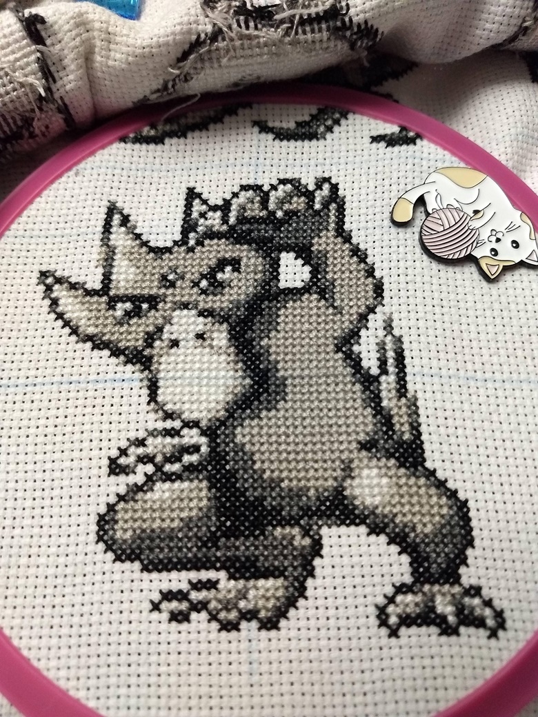 Mew & Mewtwo Pokemon Cross Stitch PDF Pattern 