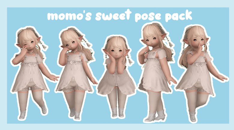 momo's sweet lalafell pose pack - momo's Ko-fi Shop - Ko-fi ️ Where ...