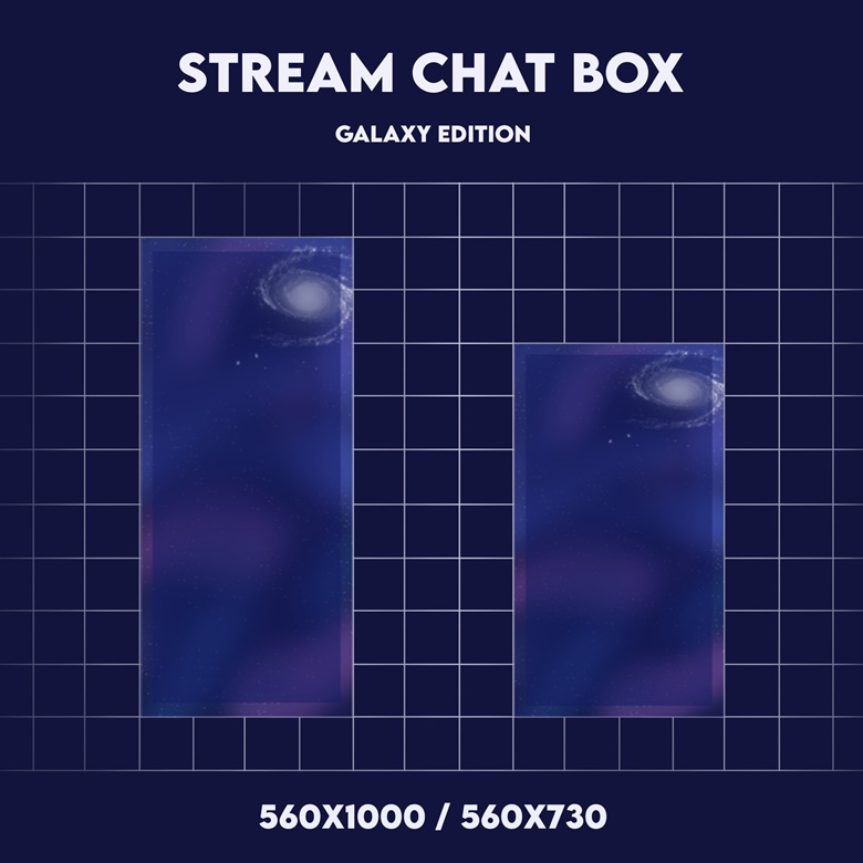 Galaxy Chat Box Overlay Twitch M!lls Twitch Artist!'s Kofi Shop