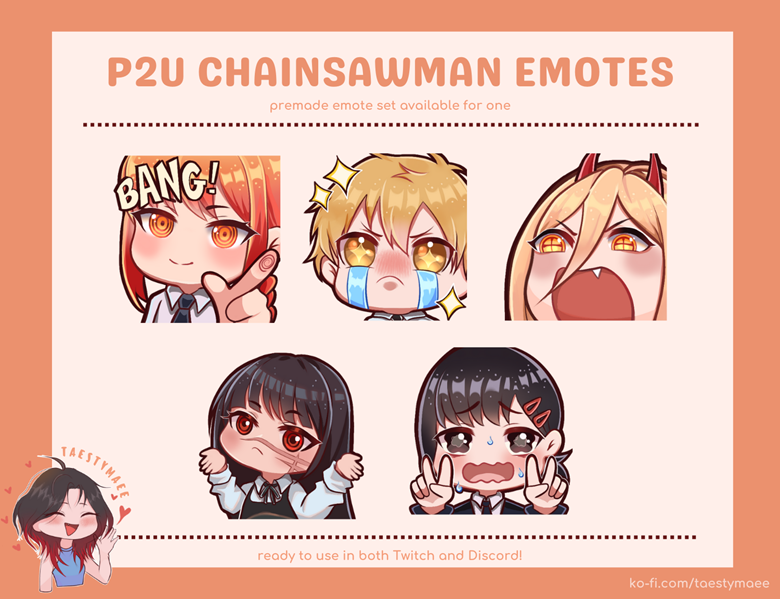 P2u Chainsaw Man Emotes Taestymaees Ko Fi Shop Ko Fi ️ Where Creators Get Support From Fans 1827