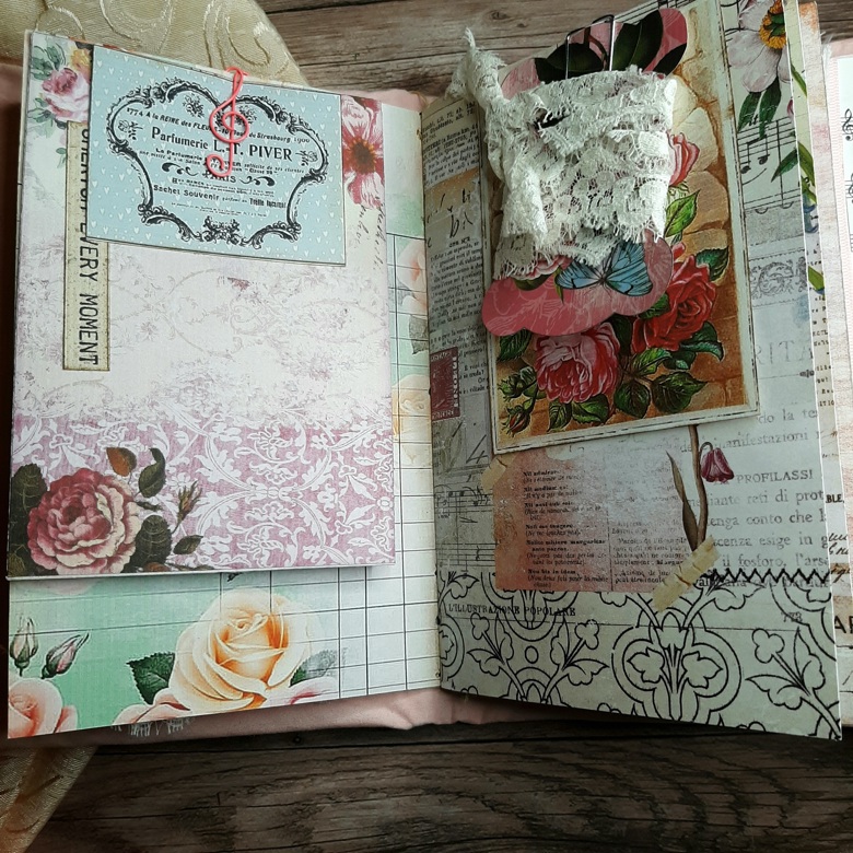 Vintage Pink Junk Journal - FREE SHIPPING - Lovely Villain