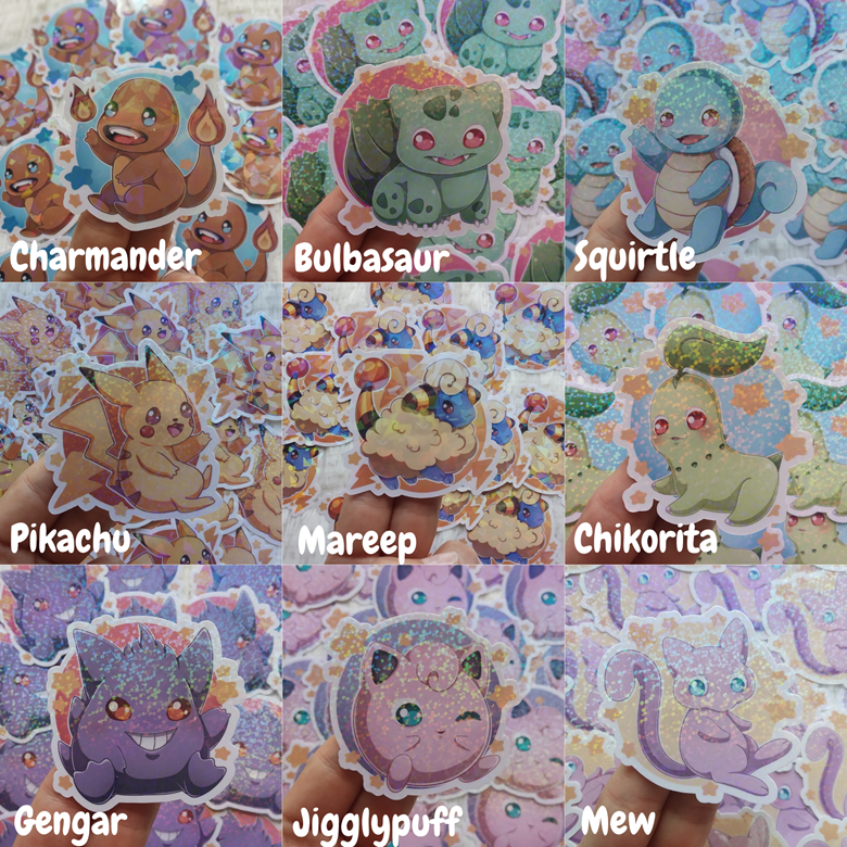 Pokemon Handmade Stickers