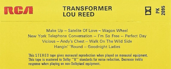 Lou Reed ‎– Transformer - Spindwyer World's Ko-fi Shop - Ko-fi