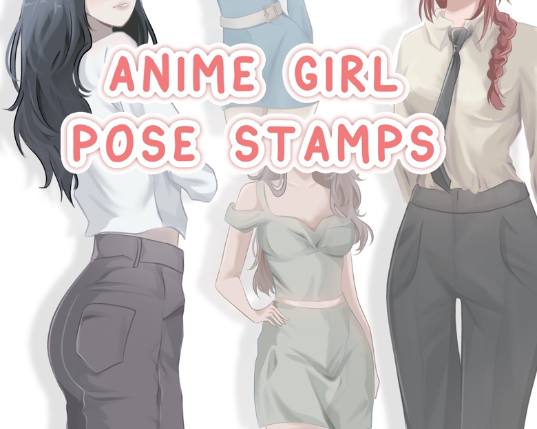 Procreate Chibi Base Chibi Pose Anime Chibi Stamp Guide 