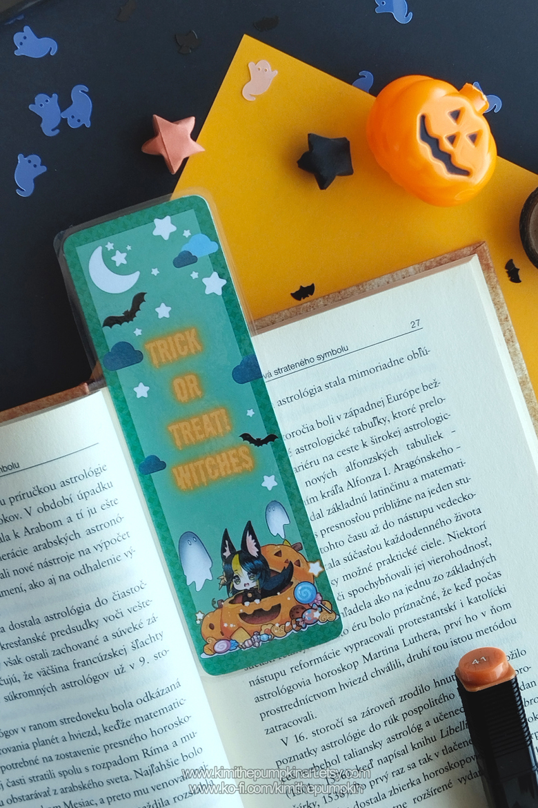 Tighnari Halloween bookmark / Genshin Impact laminated bookmarks / Fall ...