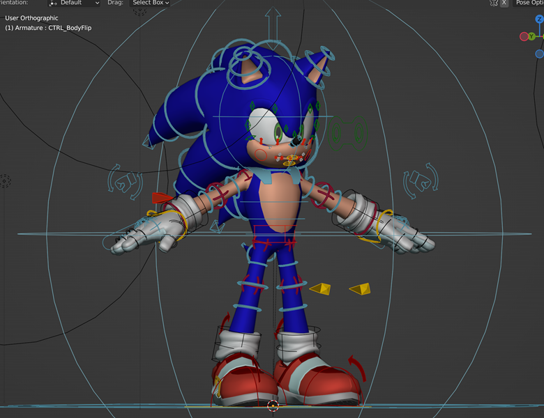 i made a sonic model in the roblox style (i used blender) : r