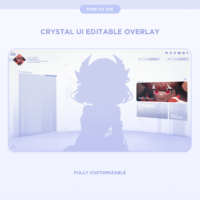 F2U Crystal UI Editable Chatting Overlay - washii's Ko-fi Shop - Ko-fi ...