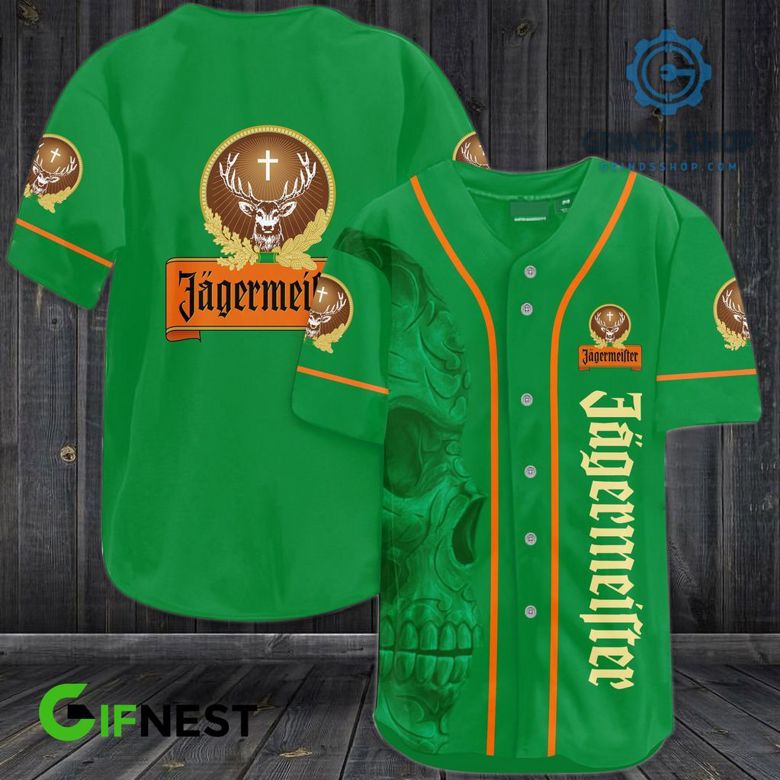 Black And Orange Split Jagermeister 3D Baseball Jersey - Bring Your Ideas,  Thoughts And Imaginations Into Reality Today