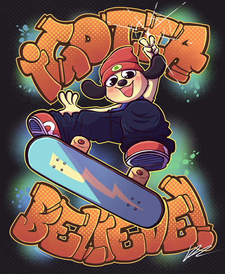 I Gotta Believe Parappa The Rapper 12 X 10 In Satin Art Print i-gotta-believe-parappa-the-rapper-12-x-10-in-satin-art-print