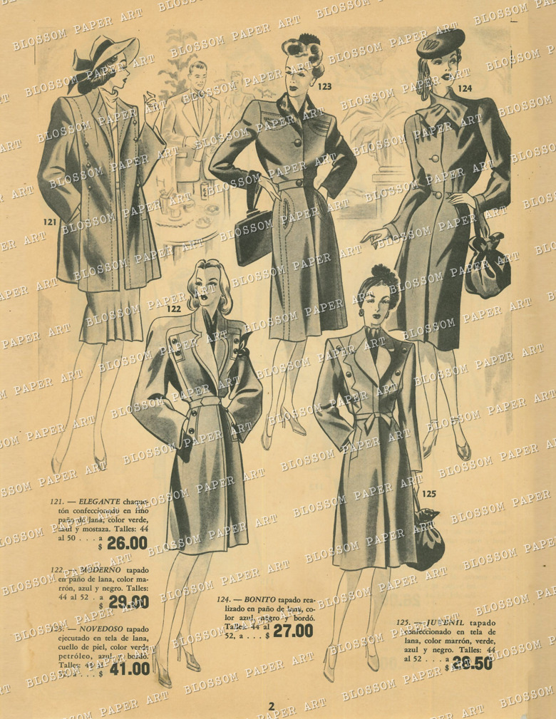 Vintage Women Fashion, Old Magazine Pages, Printable Ephemera, Digital ...