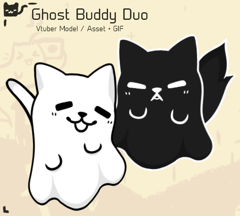 Ghost Buddy Duo Vtuber Model Mwinss Ko Fi Shop Ko Fi ️ Where Creators Get Support From 