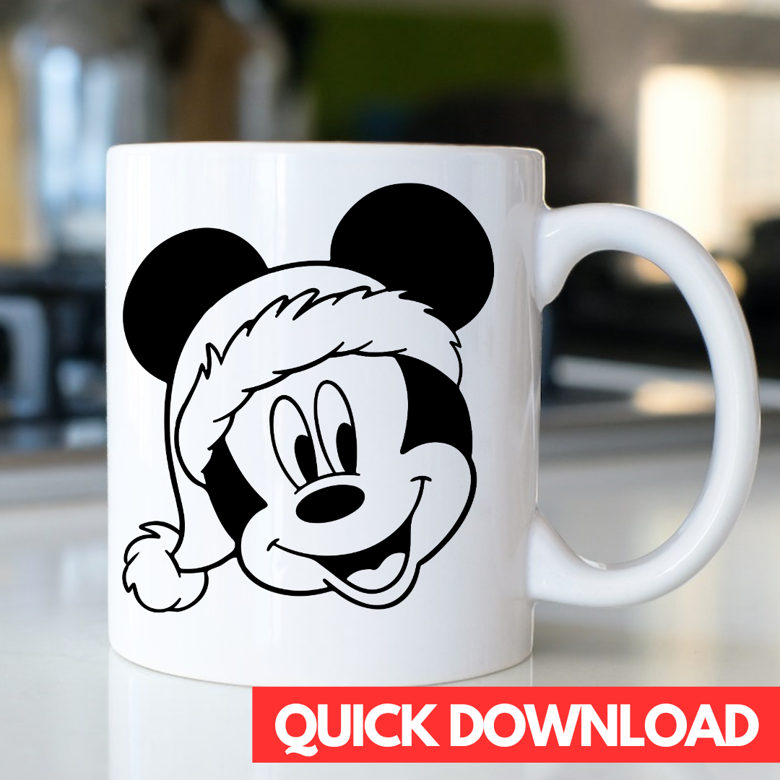 Mickey Mouse Coffee Mug SVG (Instant download)