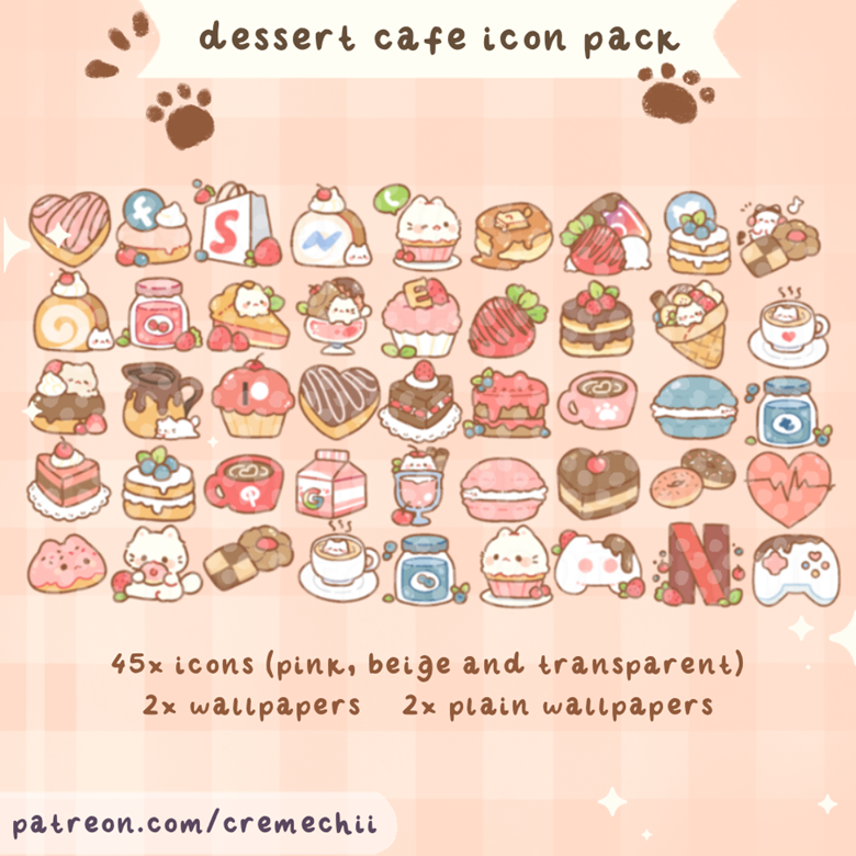 Cute Cats Icon Pack | Phone Theme | iOS & Android - Milkkoyo's Ko-fi Shop