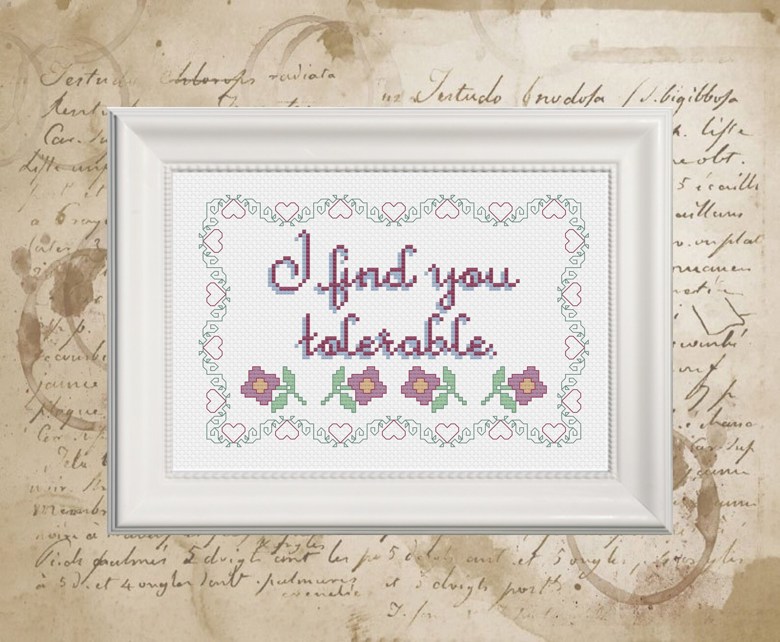 For The Millionth Time Cross Stitch Pattern PDF ONLY Blackwork Inspired  Pride and Prejudice Barbiecore - SnarkyNotSorry's Ko-fi Shop - Ko-fi ❤️  Where creators get support from fans through donations, memberships, shop