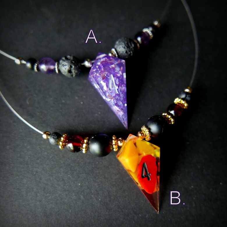 Necklaces with Handmade Dice - D4 Shard - Dicinabre's Ko-fi Shop - Ko ...