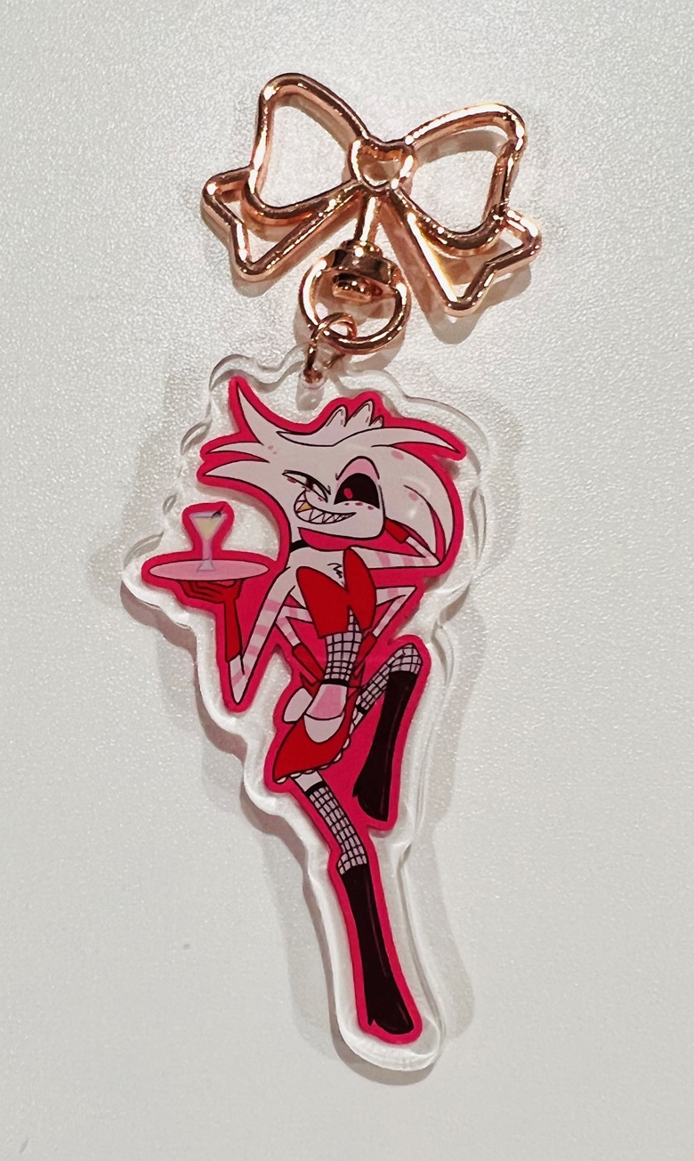 Hazbin Hotel Angel Dust Maid Outfit acrylic keychain charm ...