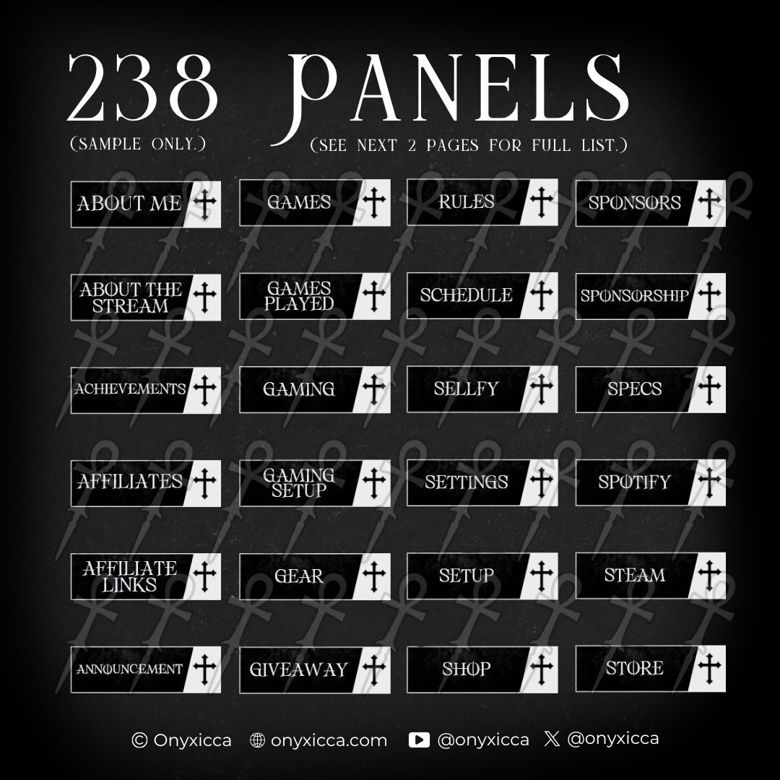 238 Spooky Panels for Twitch, Link in Bio - WHITE Color Scheme With 6 ...