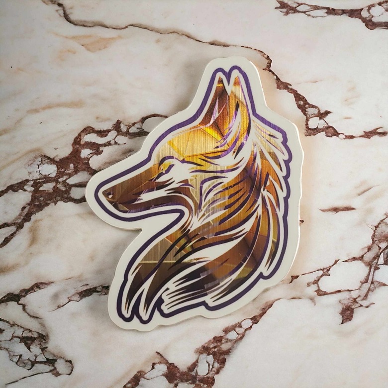 Die-cut Sticker - 3x2” Golden Wolf - Saki's Ko-fi Shop - Ko-fi ️ Where ...