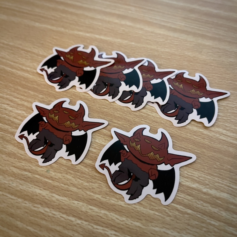 Red Imp Sticker - Small - Candlehead Collective's Ko-fi Shop - Ko-fi ️ ...