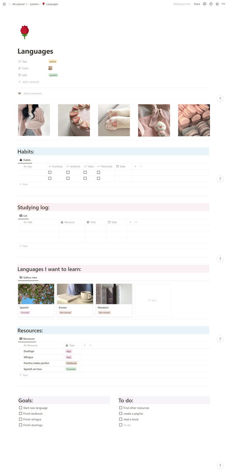 Life planner | Notion dashboard | theme girl organisation and ...