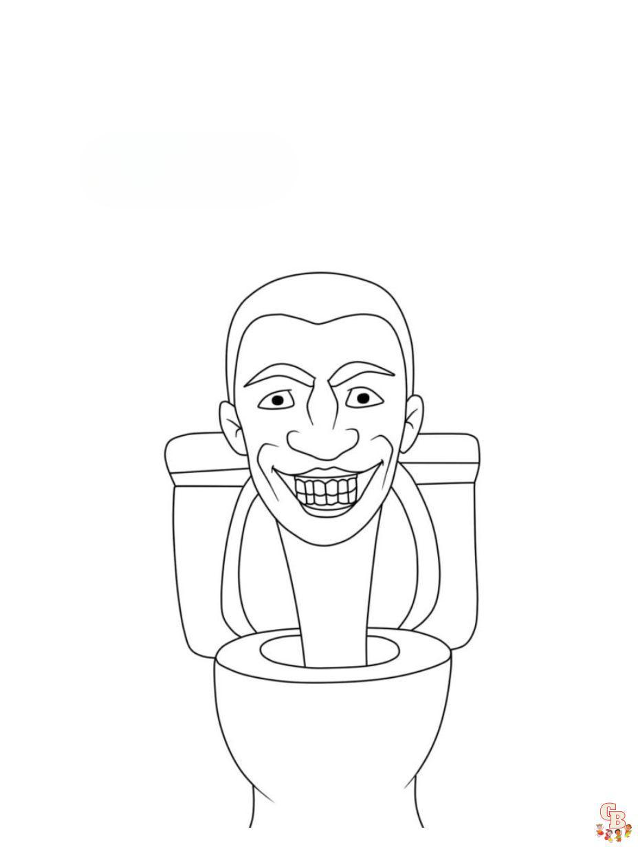 skibidi toilet coloring page