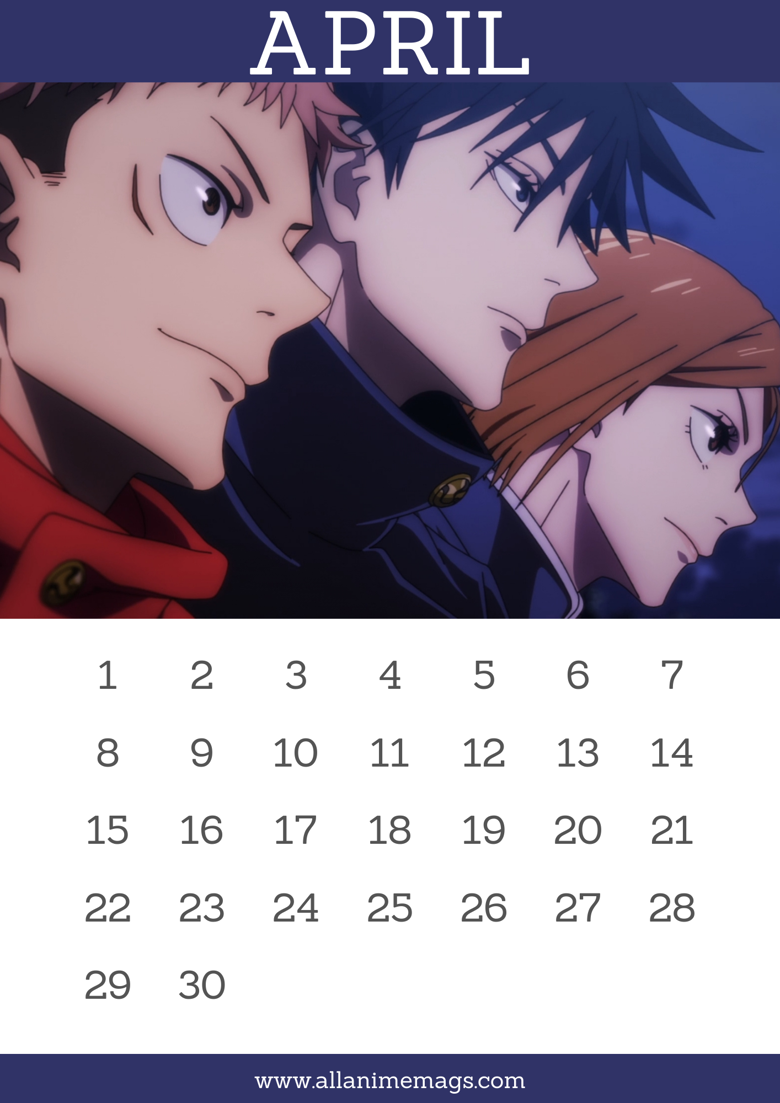 Jujutsu Kaisen Anime Timeless Anime Calendar TessaLDavies's Kofi