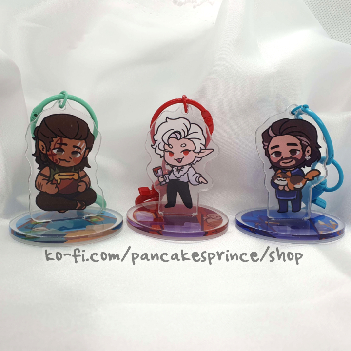 BG3 Mini Companions Standee Charms Pancakesprince S Ko Fi Shop Ko   C8cabdce B1de 4d20 9068 901e7f7a4fa2 Bg3merchphotos5 