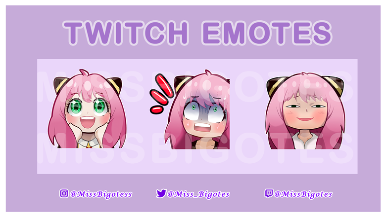 Spy x Family Anya Twitch Emote Pack - MissBigotes's Ko-fi Shop - Ko-fi ...