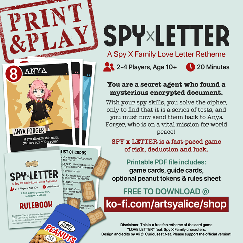 Anime hit Spy x Family is getting its own Love Letter-like card game