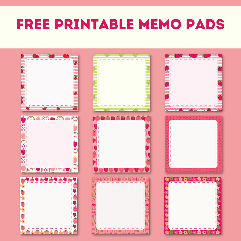 Square Memo Pad Size