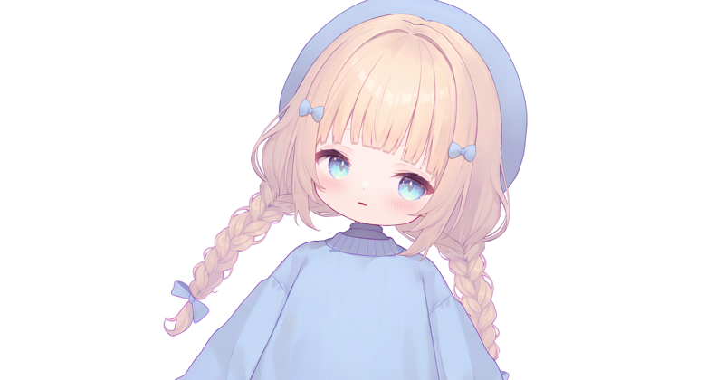 public model|汎用モデル】青いベレー帽をかぶった少女【VTS対応