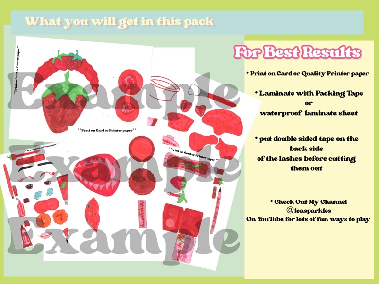 Roblox Strawberry Skin Care Blind Bag - Lea Sparkles 's Ko-fi Shop