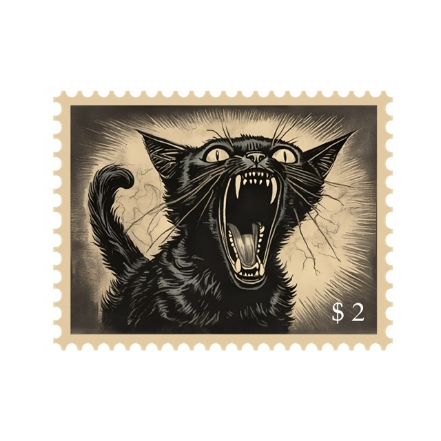 Vintage Style Cat Stamp Sticker for Halloween - CheDex's Ko-fi Shop - Ko-fi  ❤️ Where creators get support from fans through donations, memberships,  shop sales and more! The original 'Buy Me a