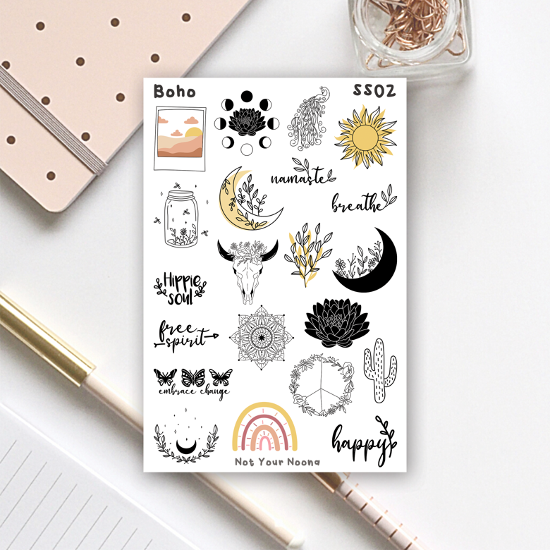 Boho sticker sheet - Not Your Noona's Ko-fi Shop - Ko-fi ️ Where ...