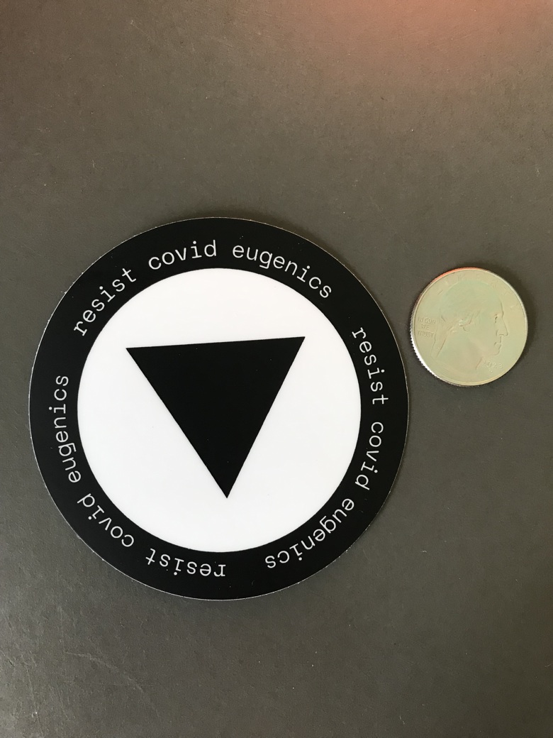Resist covid eugenics sticker mx papaya s ko fi shop