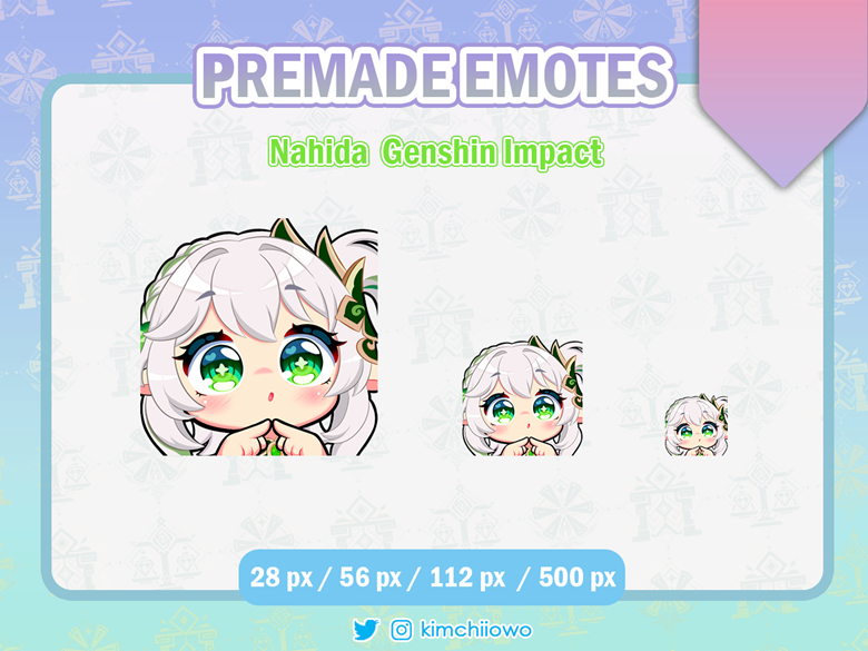 Nahida Genshin Impact Emote - Kimchiiowo's Ko-fi Shop - Ko-fi ️ Where ...